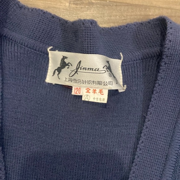 Vintage Blue Floral Women's Cardigan - Picture 4 of 5